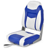 High Back Boat Seat Folding Fishing Captain Boat Seat w/ Sponge Cushion