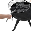 2 IN 1 Garden Charcoal BBQ Grill Fire Pit W/ Swivel Grill Handle & Cutting Board