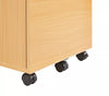 Office Filing Cabinet Pedestal Under Desk Storage Unit 3 Drawers Castors Beech