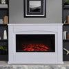 34'' Electric Fireplace MDF Surround Suite Fire Burning Flame Heater 220- 240Vac