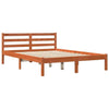 Bed Frame Wax Brown 135x190 Double Solid Wood Pine D8W8
