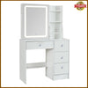 Dressing Table With 4 Drawers Lighted Mirror Makeup Desk Vanity Table Bedroom