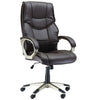 Executive Computer Office Desk Chair High Back Faux Leather Swivel Chair Brown