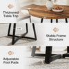 Round Dining Table for 2, 31.5" Industrial Kitchen Dinner Table with Metal Base