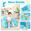 2-in-1 Toddler Fold out Couch Bed Sleeper Kids Convertible Sofa to Lounger