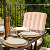 6 Seater Metal Garden Furniture Table Chairs Set Parasol Patio Beige Outdoor