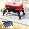 Folding Charcoal Barbecue Grill, BBQ for Camping, Red
