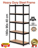 5 TIER GARAGE SHELVES SHELVING UNIT RACKING BOLTLESS HEAVY DUTY STORAGE SHELF