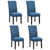 2/4/6x Fabric Button Tufted Dining Chairs Upholstered Kitchen Dining Room Grey