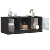 Coffee Table with Glass Doors, Side Table for Living Room Home Office J9O3