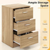 Bedroom Space-saving Night Chest of Drawers-Natural