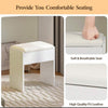 Dressing Table With Mirror And Stool, Vanity Makeup Desk With Adjustable LED Lig