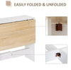 Drop Leaf Dining Table Small Breakfast Desk Folding Space Saving Modern Kitchen