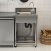 Single Bowl Catering Sink Stainless Steel Sink Commercial Kitchen Washing Unit