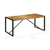 Industrial Dining Table Large Vintage Solid Wood Metal Rustic Kitchen Furniture