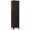 5-Tier Bathroom Tall Cabinet Slim Freestanding Storage Organizer Cupboard 2 Door