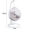 Garden Swing Chair Hanging Egg Chair Patio Hammock Chair w/ Stand Indoor Outdoor