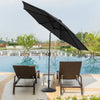 XL 3M Round Outdoor Parasol Tiltable Canopy Garden Patio Umbrella Sun Shelter