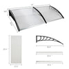 200x96cm Canopy Awning Rain Cover Shelter for Front Back Door Window Porch Black