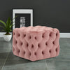 Large Velvet Fabric Tufted Pouf Stool Round/square Chesterfield Ottoman Footrest