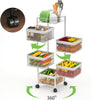 6 Tier Storage Rack Kitchen Rotating Vegetable Fruit Serving Trolley Cart Hnkhnl