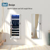 Mirrored Jewelry Storage Cabinet Lockable Wall Mounted Jewelry Box Organizer