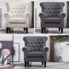 Leisure Single Sofa Armchair Modern Wing Back Chesterfield Button Accent Chair