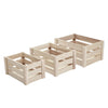 Wooden Storage Crates Container Decorative Slatted Crate Wood Box Display Boxes