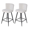 2x Barstools Kitchen Breakfast Bar Stool Teddy Fleece Padded Seat Counter Chair