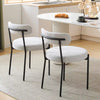 Dining Chairs Set of 2 Mid-Century Upholstered Curved Backrest Accent Chairs