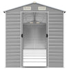 LAPOOH Garden Shed Grey 191x640x198 Galvanised Steel,Garden Storage Shed, N8S1