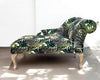 Elegant Upholstered Palm Leaf Chaise Longue Sofa with Right Armrest Cozy Lounge