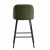 2X Breakfast Bar Stools Thickened Pad Linen Dining Chairs for Counter Kitchen