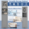 67” Tall Bathroom Cabinet Freestanding Storage Cabinet-Grey