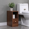 Slim Tall Bedside Table Cabinet with Drawer & Storage Space for Bedroom