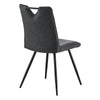 2Pcs Dining Chairs Velvet / Faux Leather Seat Metal Legs Dining room Chair