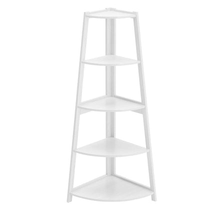 5Tiers Corner Shelf Ladder Bookshelf Bookcase Rack for Plant/Book/Trophy Display