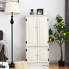 Freestanding Floor Cabinet Wooden Storage Organizer Chest with Adjustable Shelf