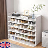 6 Tier Shoe Cabinet Storage Organizer MDF Unit Footwear Stand Rack Home Entryway