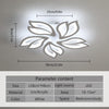 Modern Chandelier LED Lamp White Frame Ceiling Light Living Room Pendant Lights