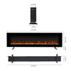 50" Electric LED Fireplace Wall Mounted Standing FREE FEET Inset Heater Crystal