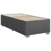 Box Spring Bed with Dark Grey 90x200 Fabric B5C2