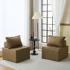 Free Combination Leather Sofa Cube with Detachable Backrest Sectional Floor Sofa