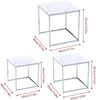 High Glossing Nesting Table Set of 3, Living Room Small Side Sofa Table Coffee