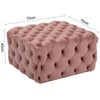 Square/Round Velvet Tufted Button Stool Ottoman Pouffe Footrest Cube Table