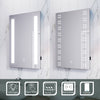 LED Bathroom Mirror with Shaver Socket Demister Sensor Illuminated Light 500x700