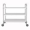 3 Tier Kitchen Hotel Trolley Stainless Steel with Wheels Bar Serving Catering UK