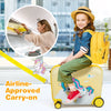 2Pcs Kids Luggage Set Carry-on Hardshell Suitcase Backpack Set Unicorn Luggage