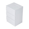 3 Drawers Bedside Table Cabinets w/ Charging Station Nightstand Storage Unit
