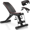 Foldable Weight Bench Adjustable Strength Training Full Body Workout Incline Gym